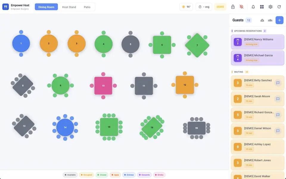 Empower Host screen